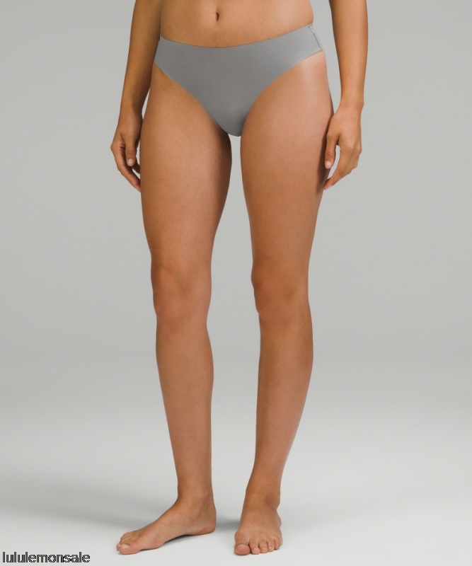 Lululemon Damen DELULU582 | Invisiwear Mid-rise Tanga Underwear 3 Pack Gull Grey